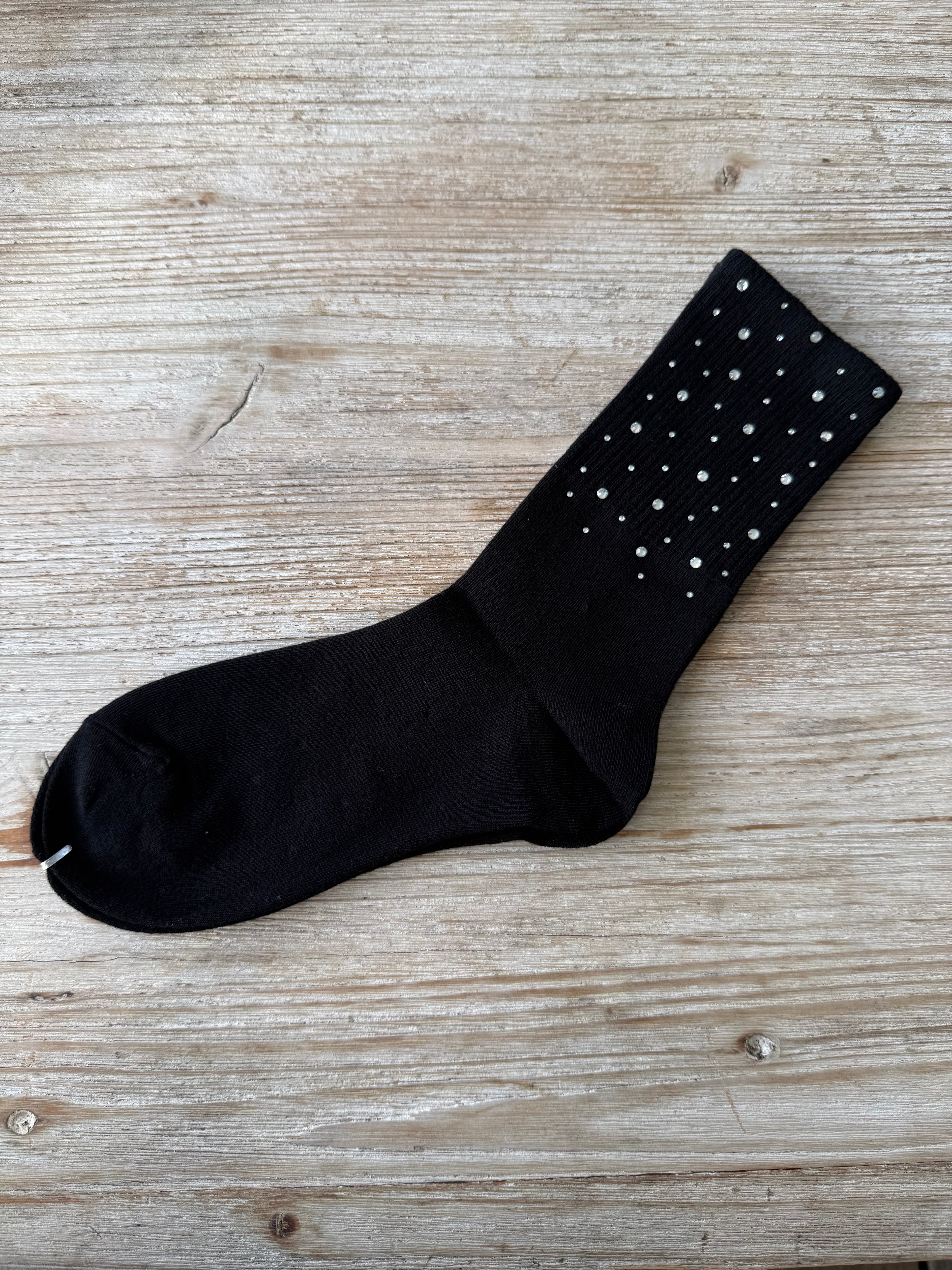Chaussettes Strass noire