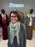 Écharpe Cat Lover Kaki