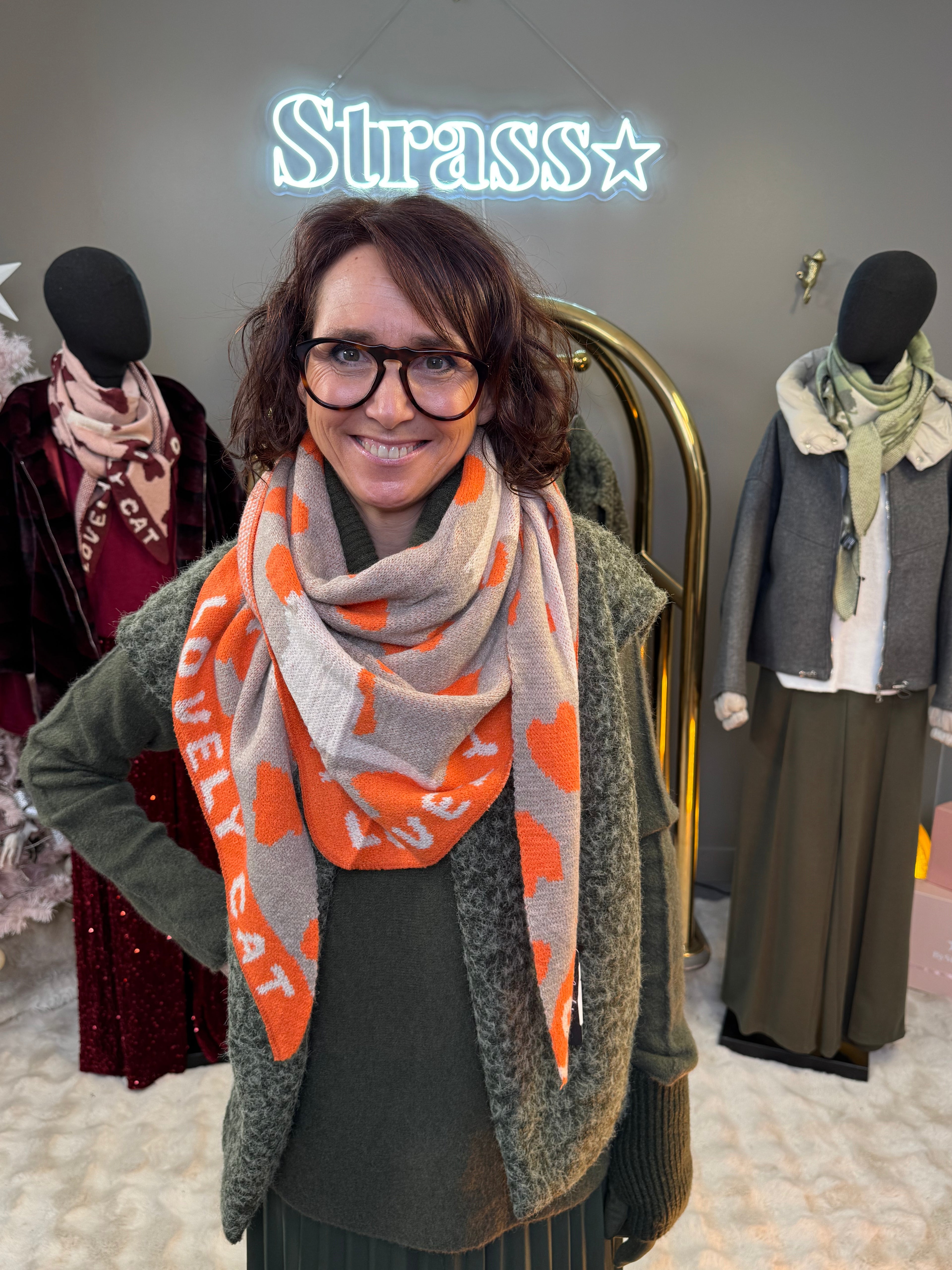 Écharpe Cat Lover Orange