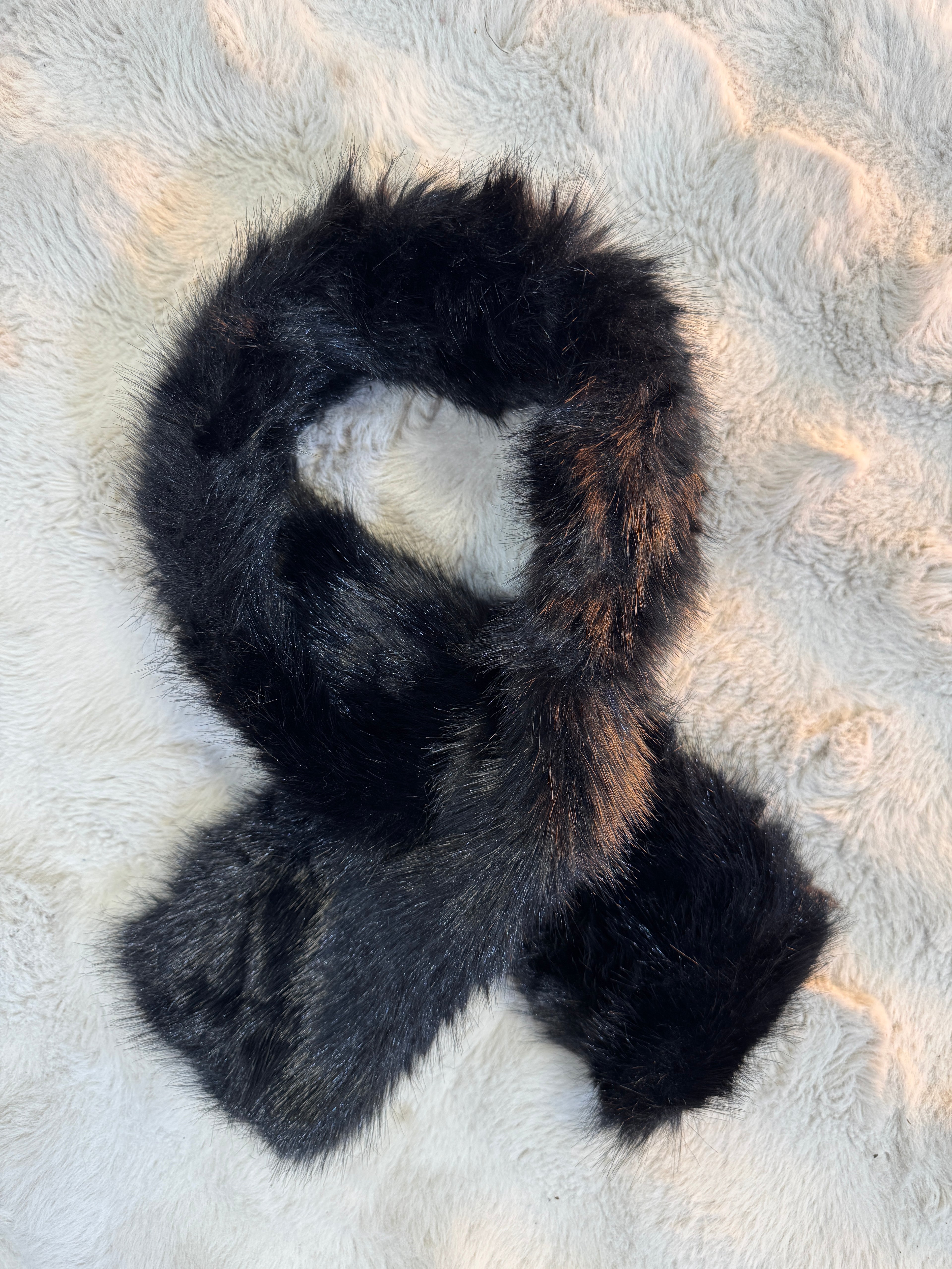 Écharpe Fausse Fourrure Noir