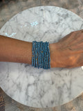 Lot de 10 Bracelets Elastiques Cristal Bleu ciel