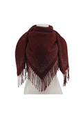 Écharpe strass et franges Bordeaux