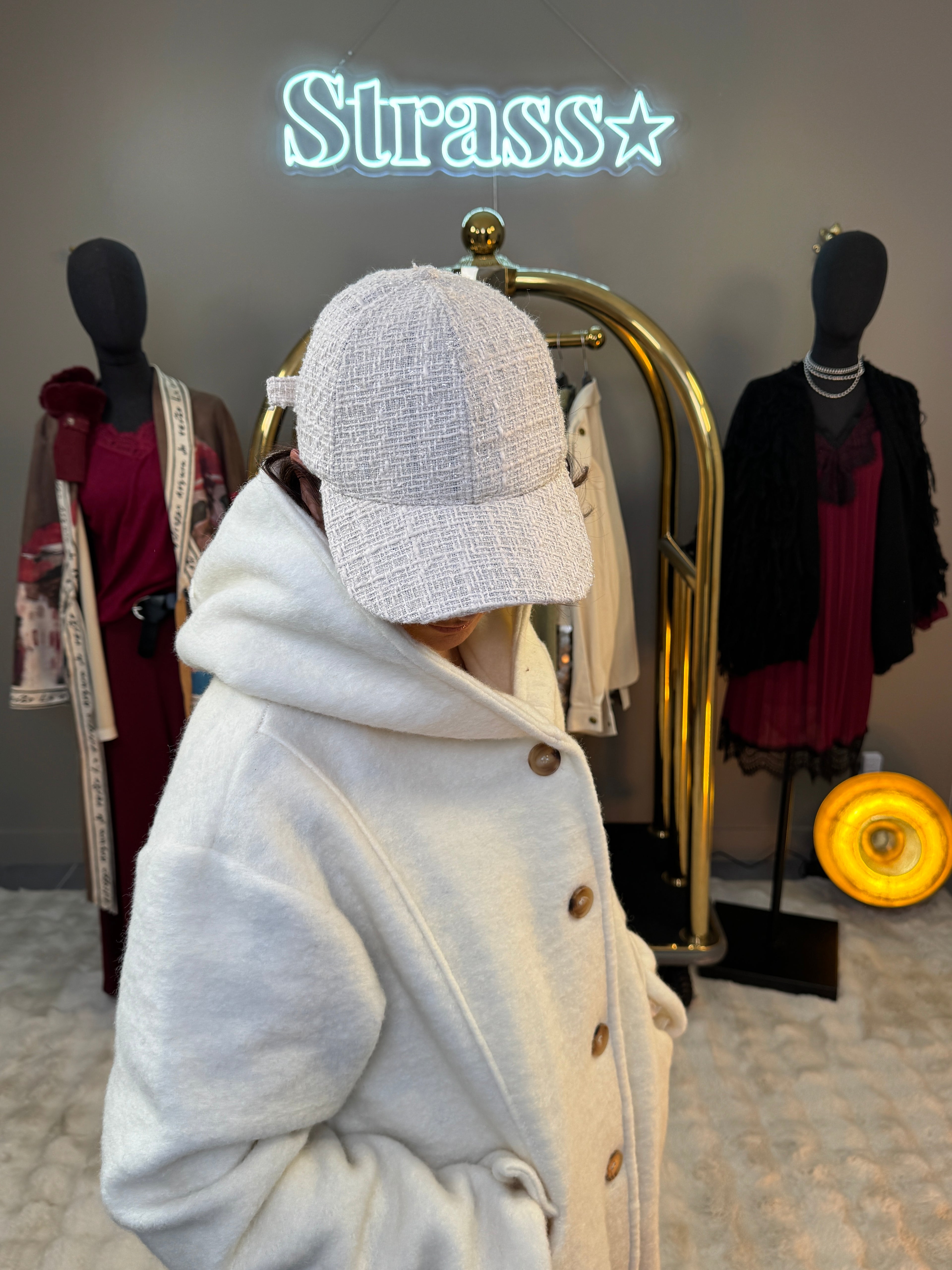 Casquette Tweed Écrue