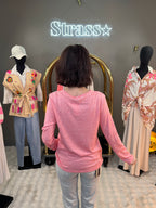 Top Chaud Chaud Dentelle Corail