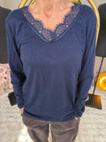 Top Chaud Chaud Dentelle Marine