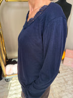 Top Chaud Chaud Dentelle Marine