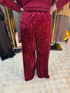 Pantalon Full Sequin Cerise
