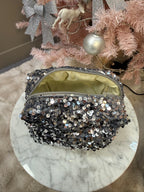 Pochette Paillettes Argent