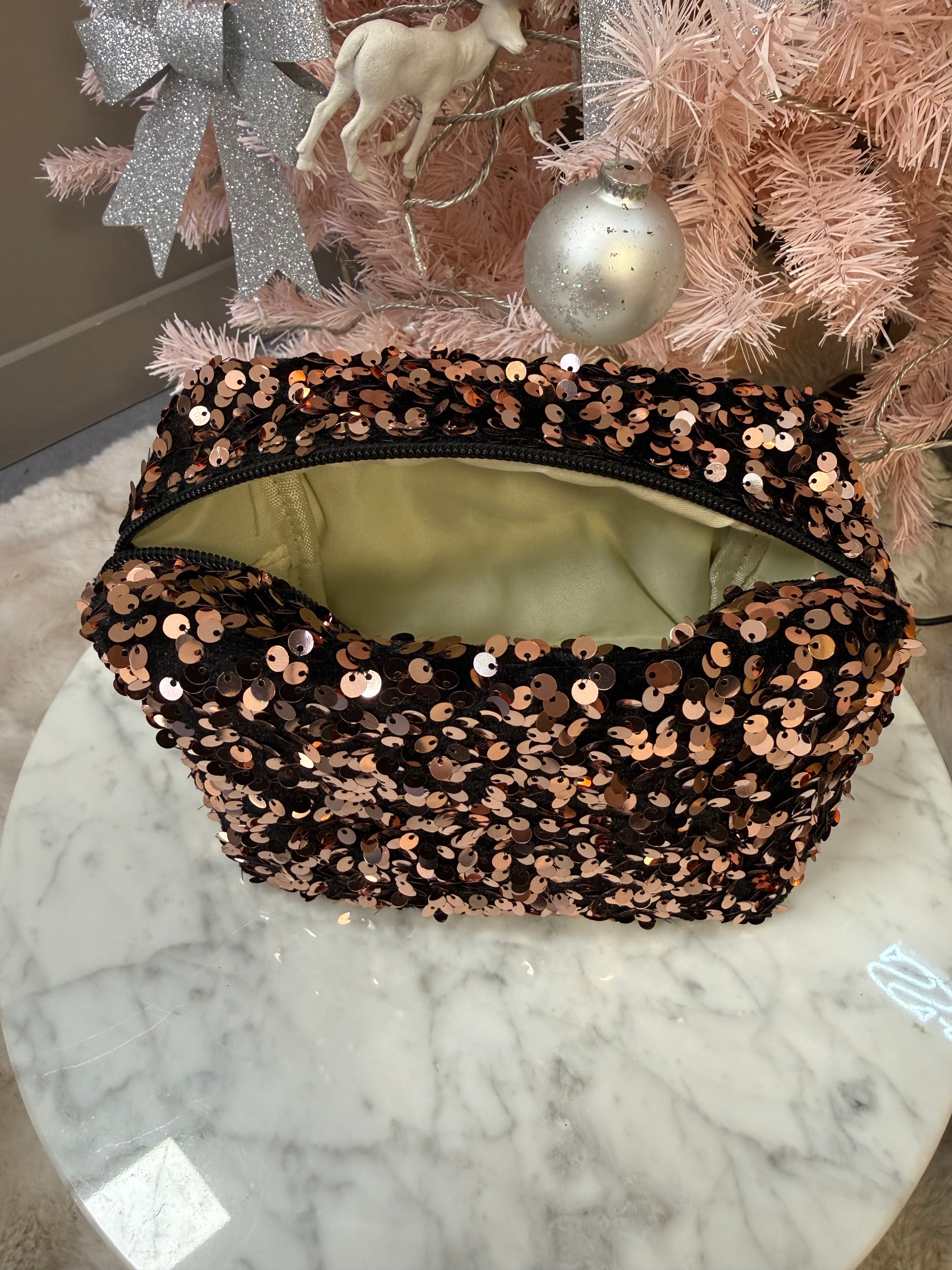 Pochette Paillettes Rose Gold