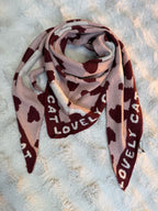 Écharpe Cat Lover Bordeaux