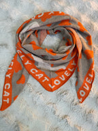Écharpe Cat Lover Orange
