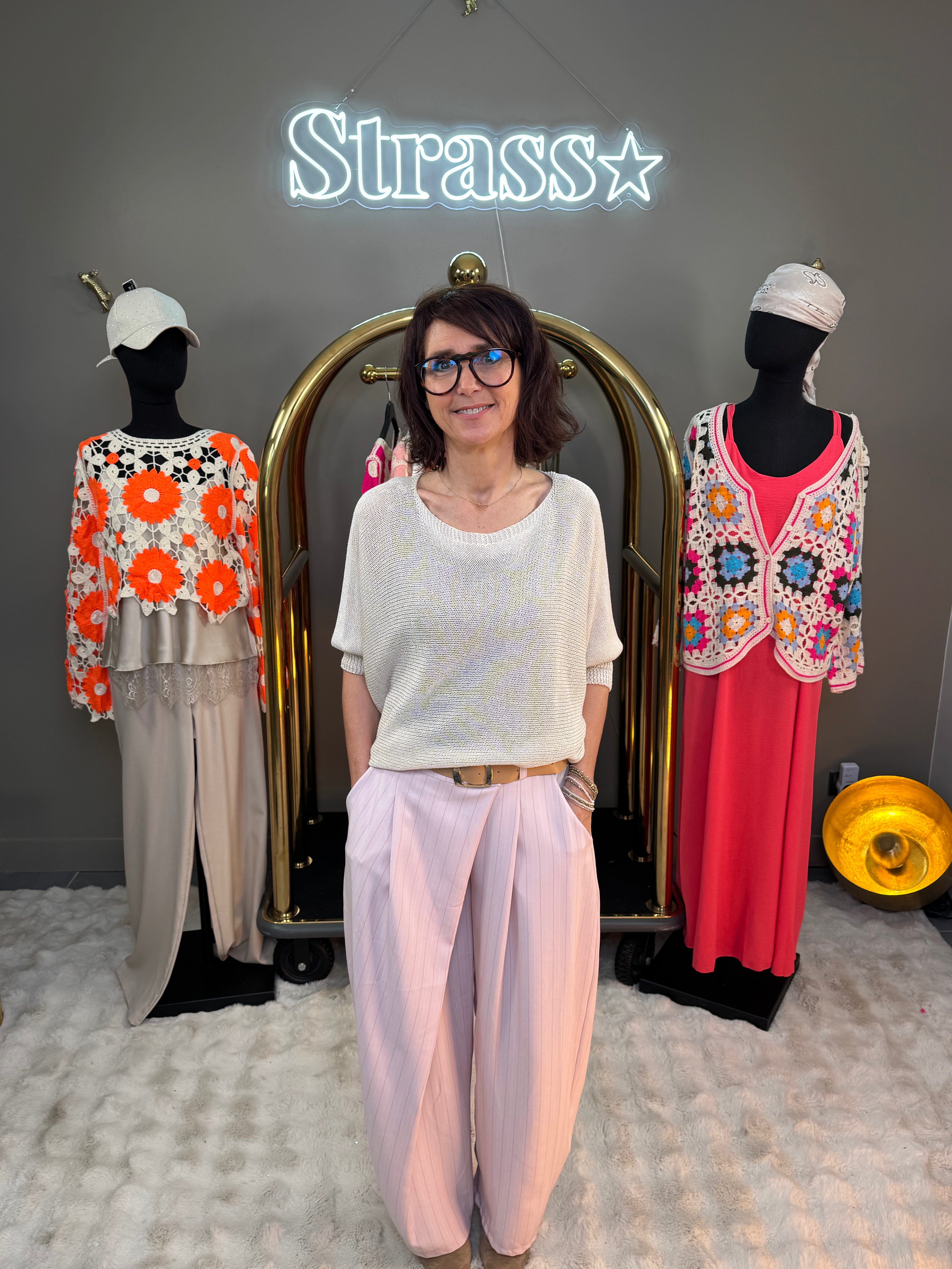 Pantalon croisé Tristan Rose