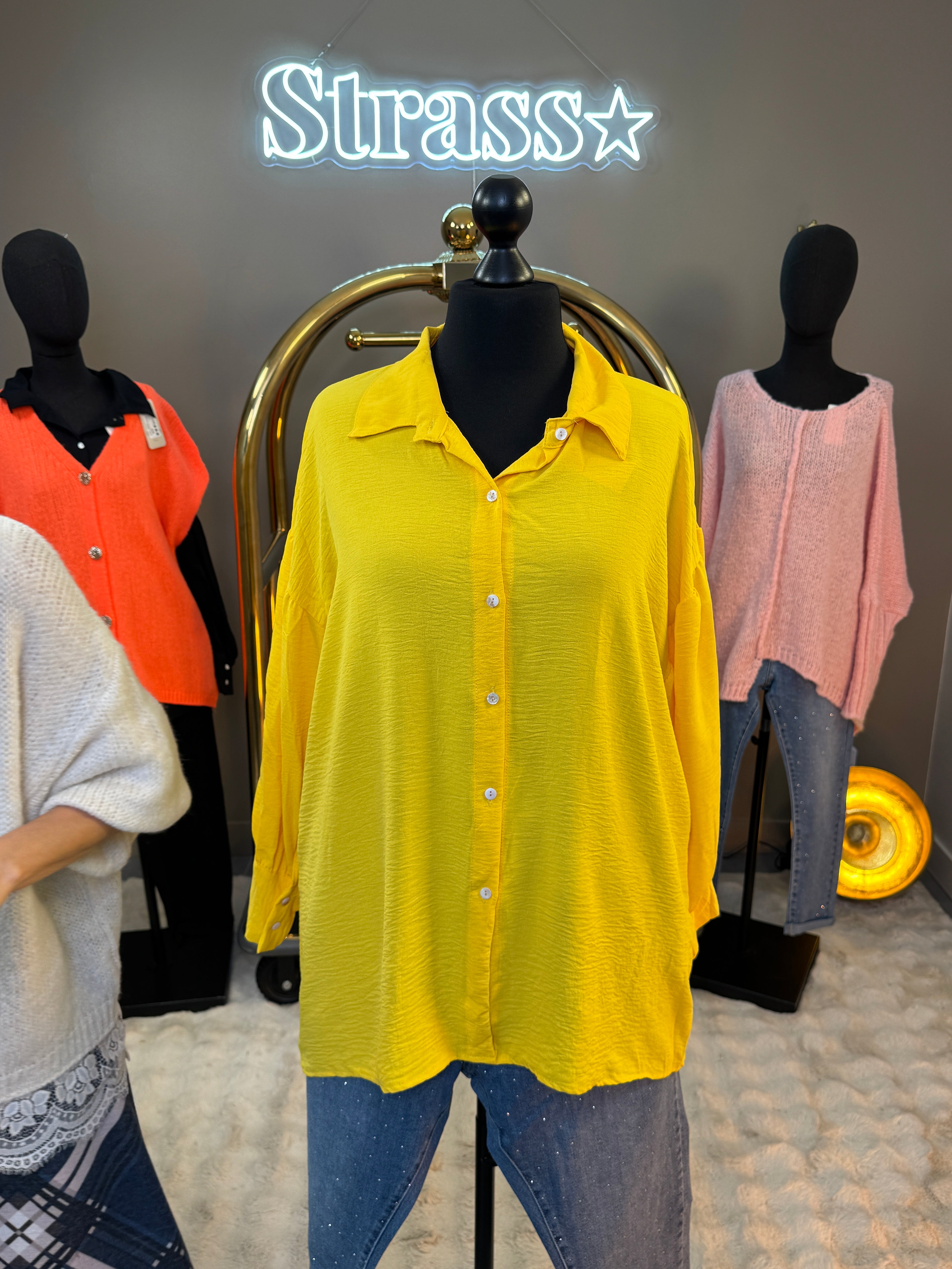 Chemise Milan Jaune Grande Taille