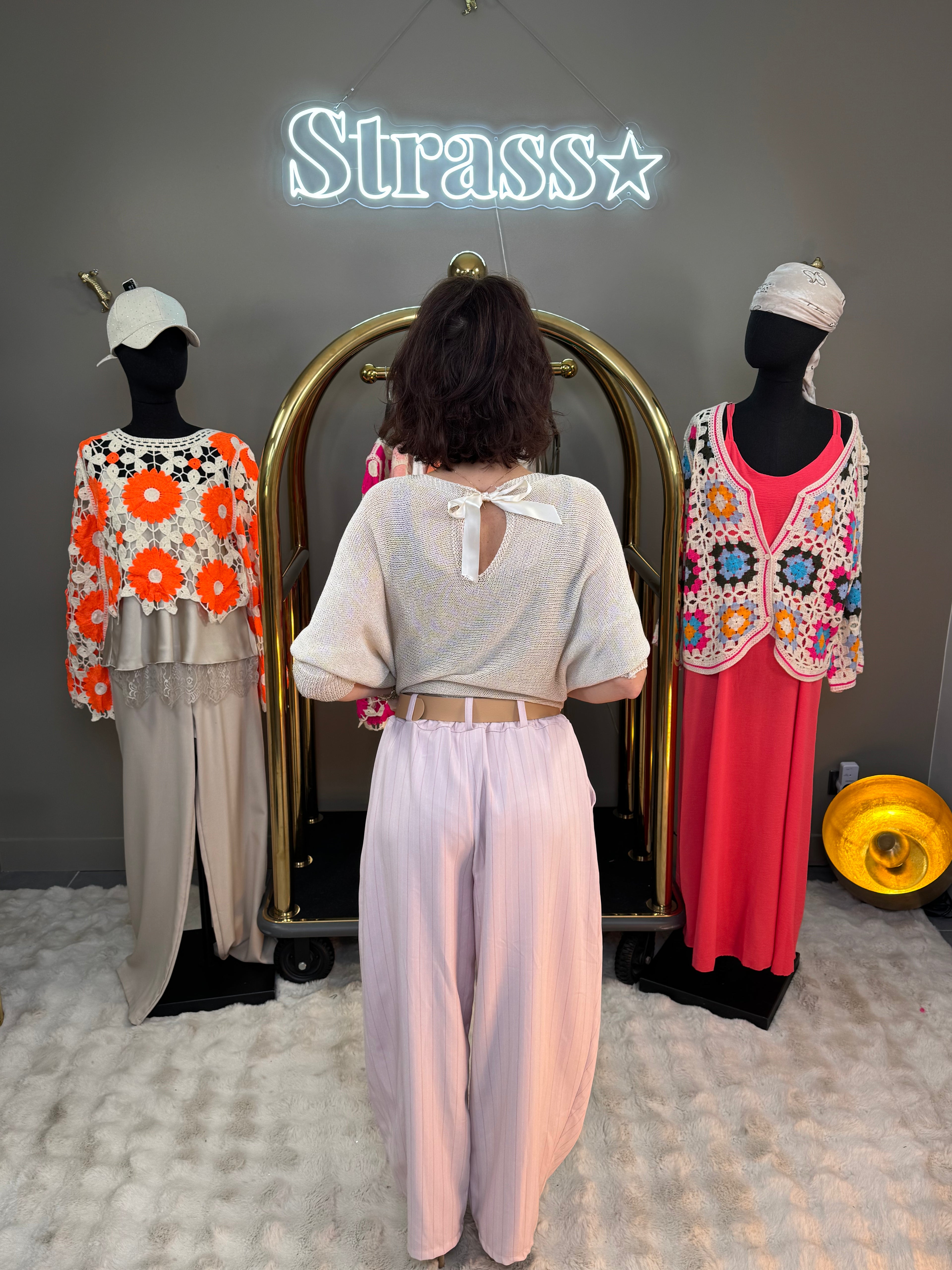 Pantalon croisé Tristan Rose