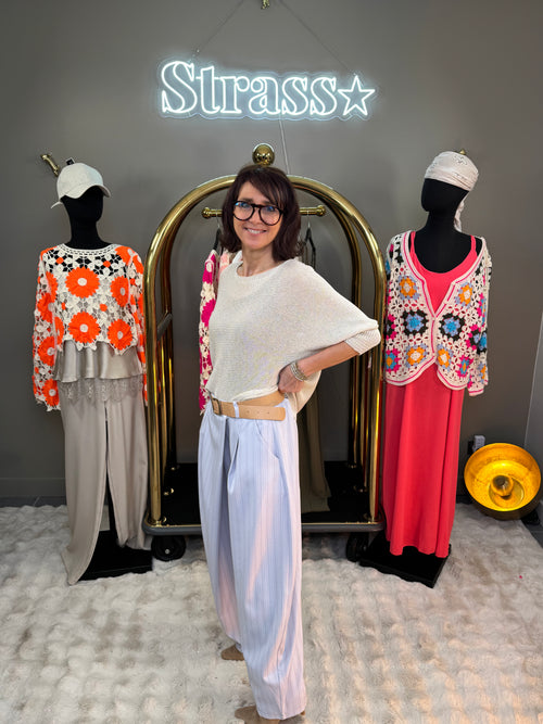 Pantalon croisé Tristan Bleu ciel