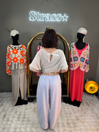 Pantalon croisé Tristan Bleu ciel