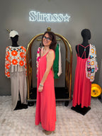Robe Perles Corail