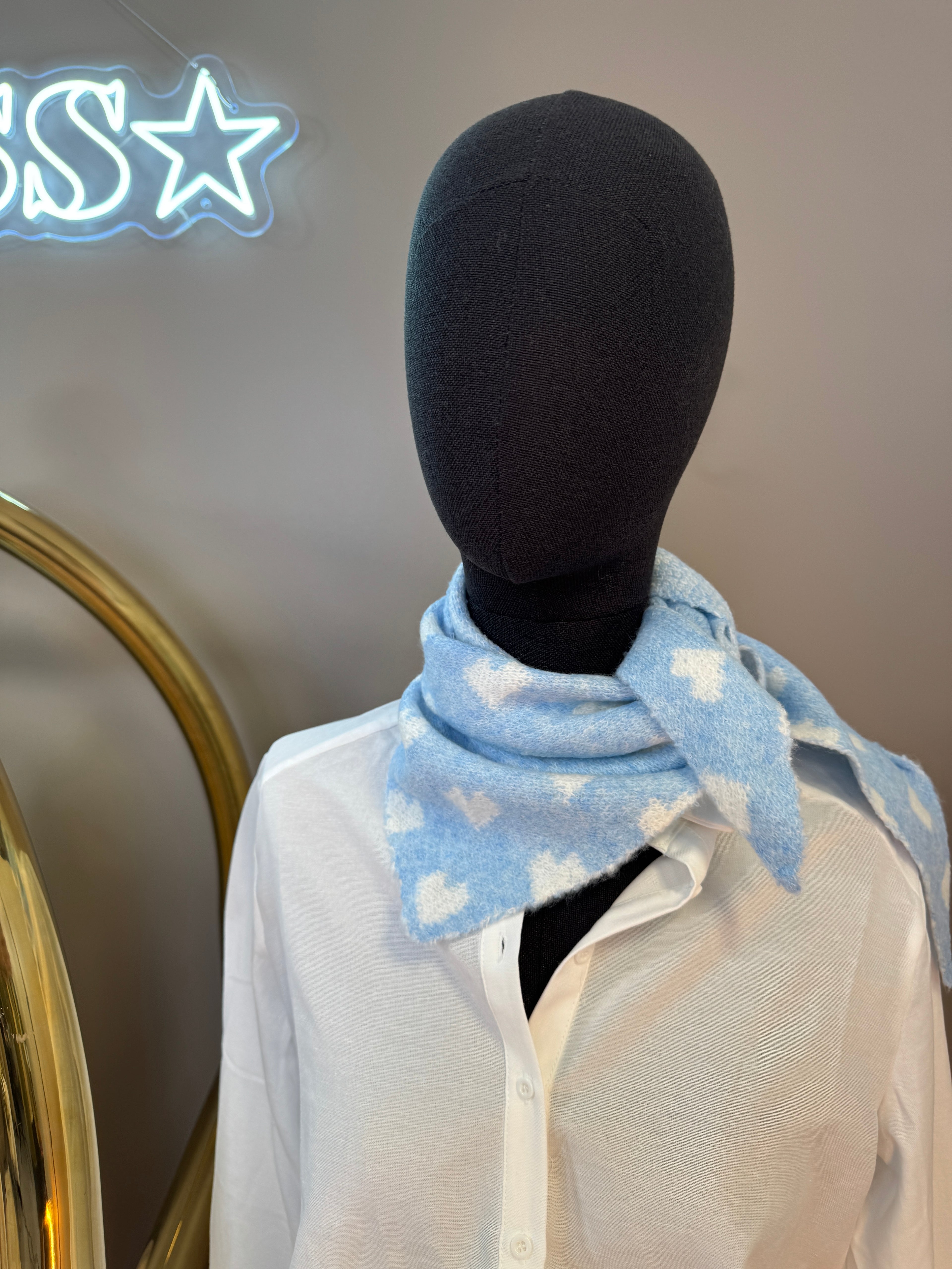 Écharpe petit Triangle Bleu Ciel