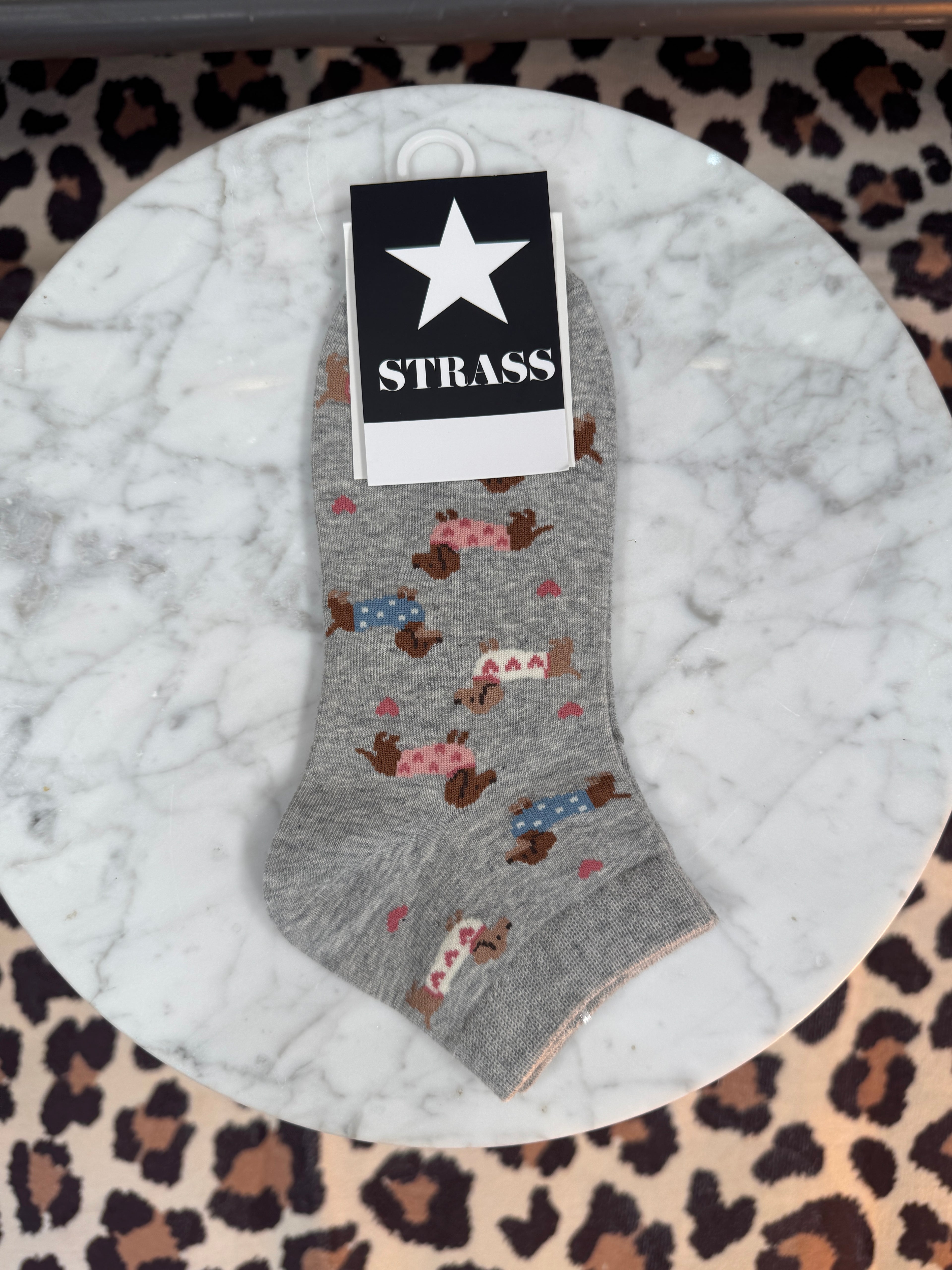 Chaussettes Lulu Le Teckel Grise