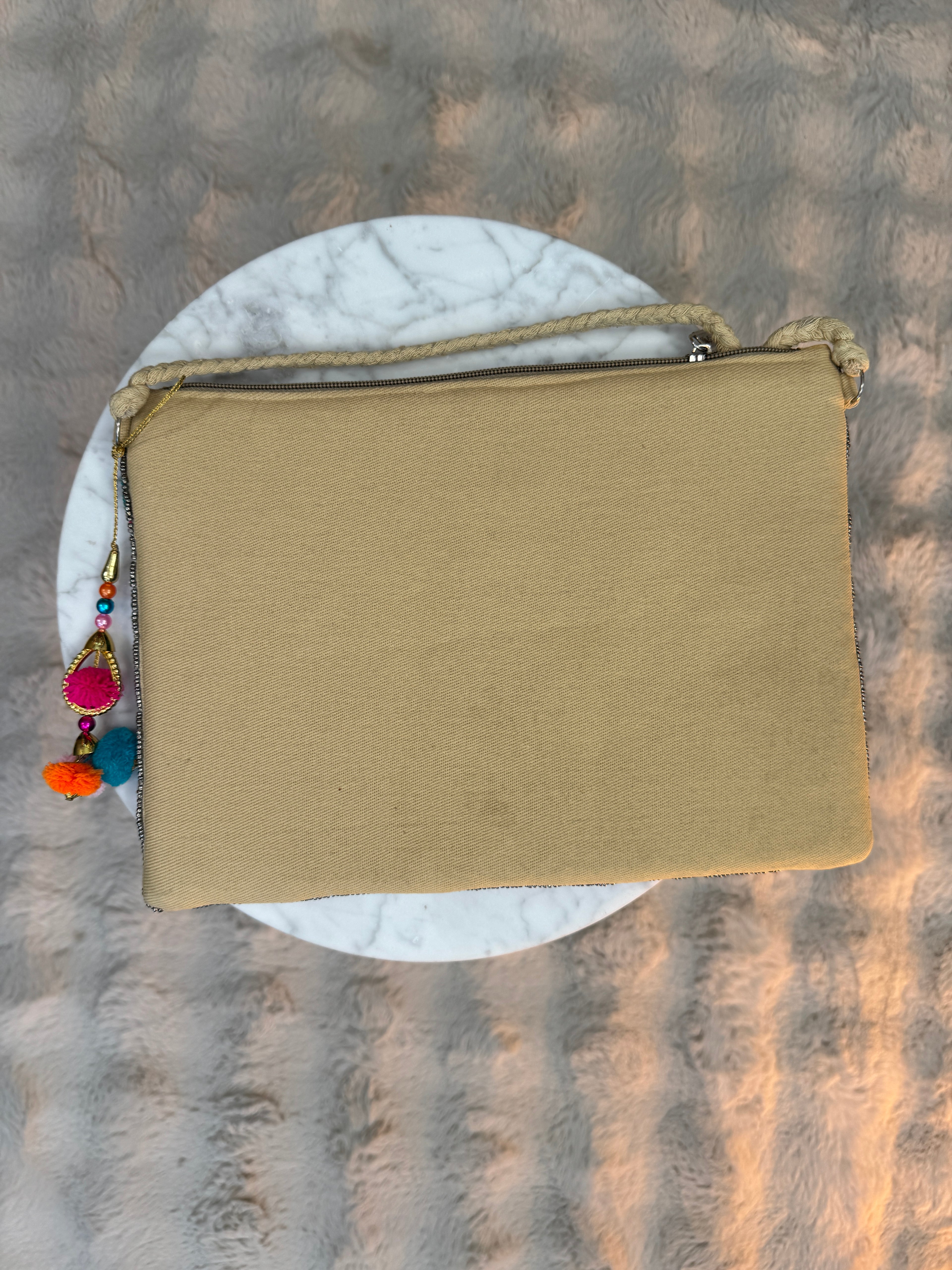 Pochette Perlés Orange