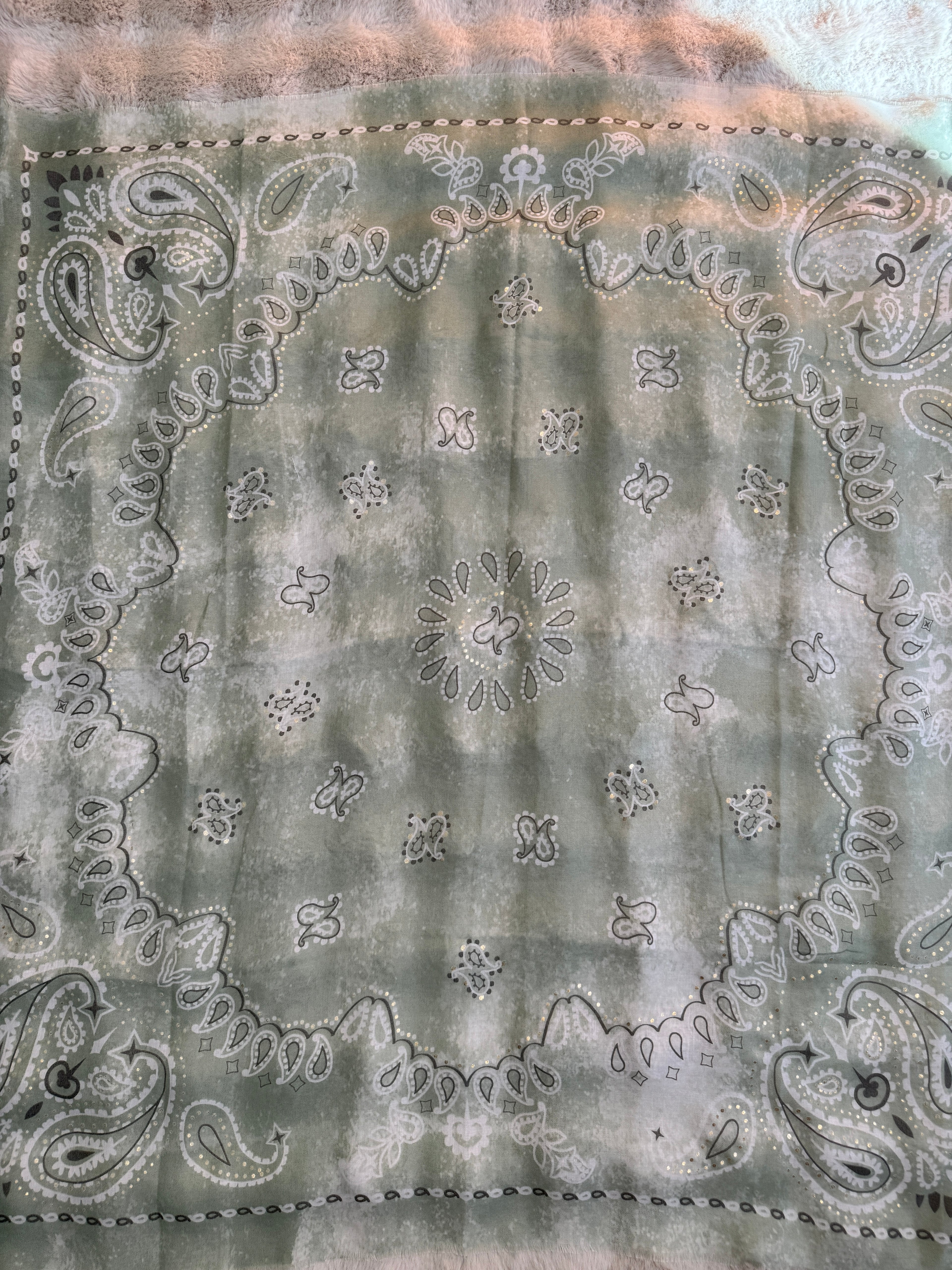 Écharpe Bandana d’été Vert d’eau
