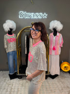 Tee Shirt Soho Rose Fluo