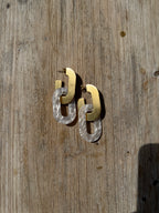 Boucles d’oreilles Chaîne beige