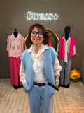 Gilet Mohair Sans Manche Bleu Ciel
