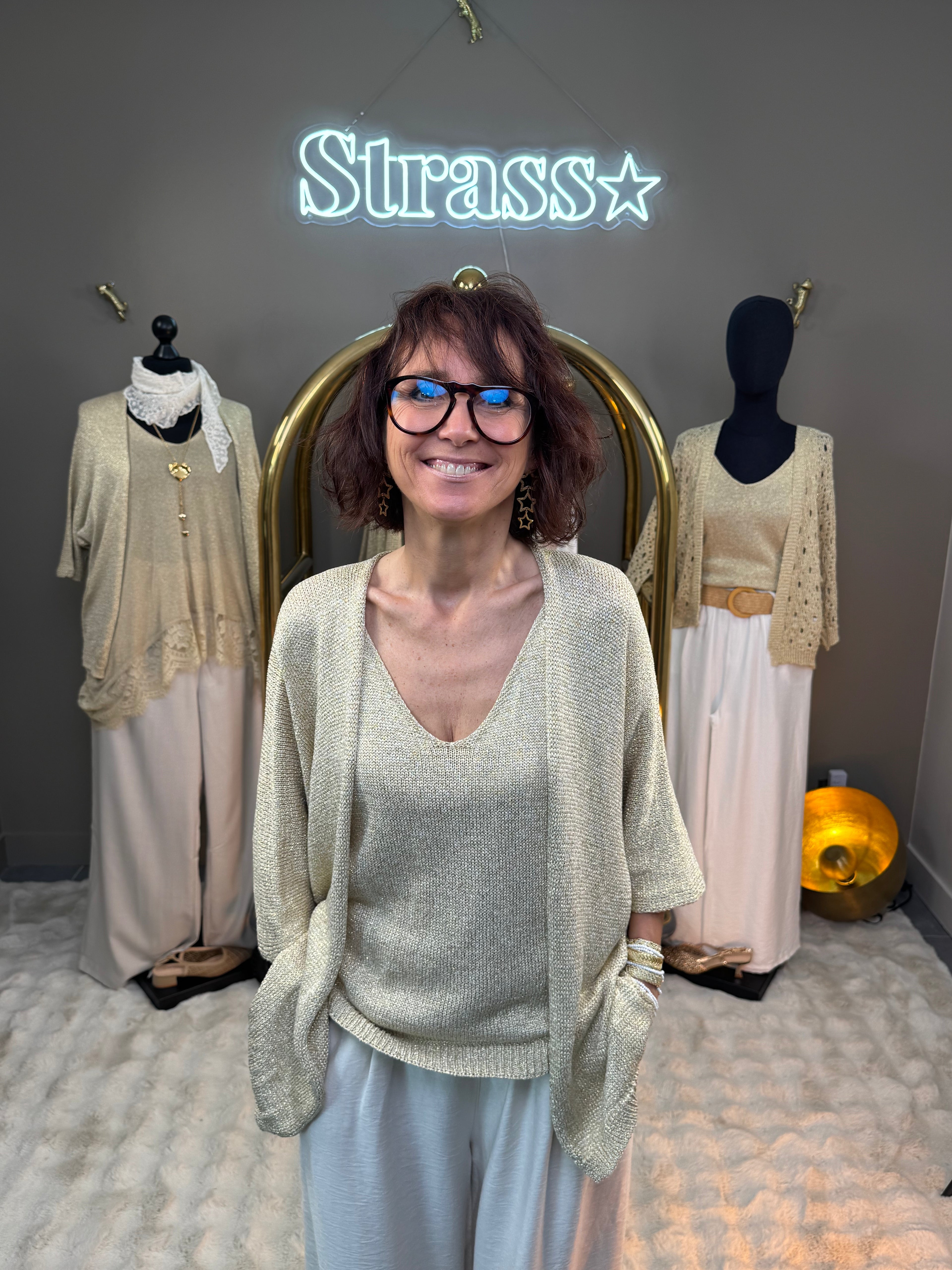 Gilet Lurex Pepito Doré