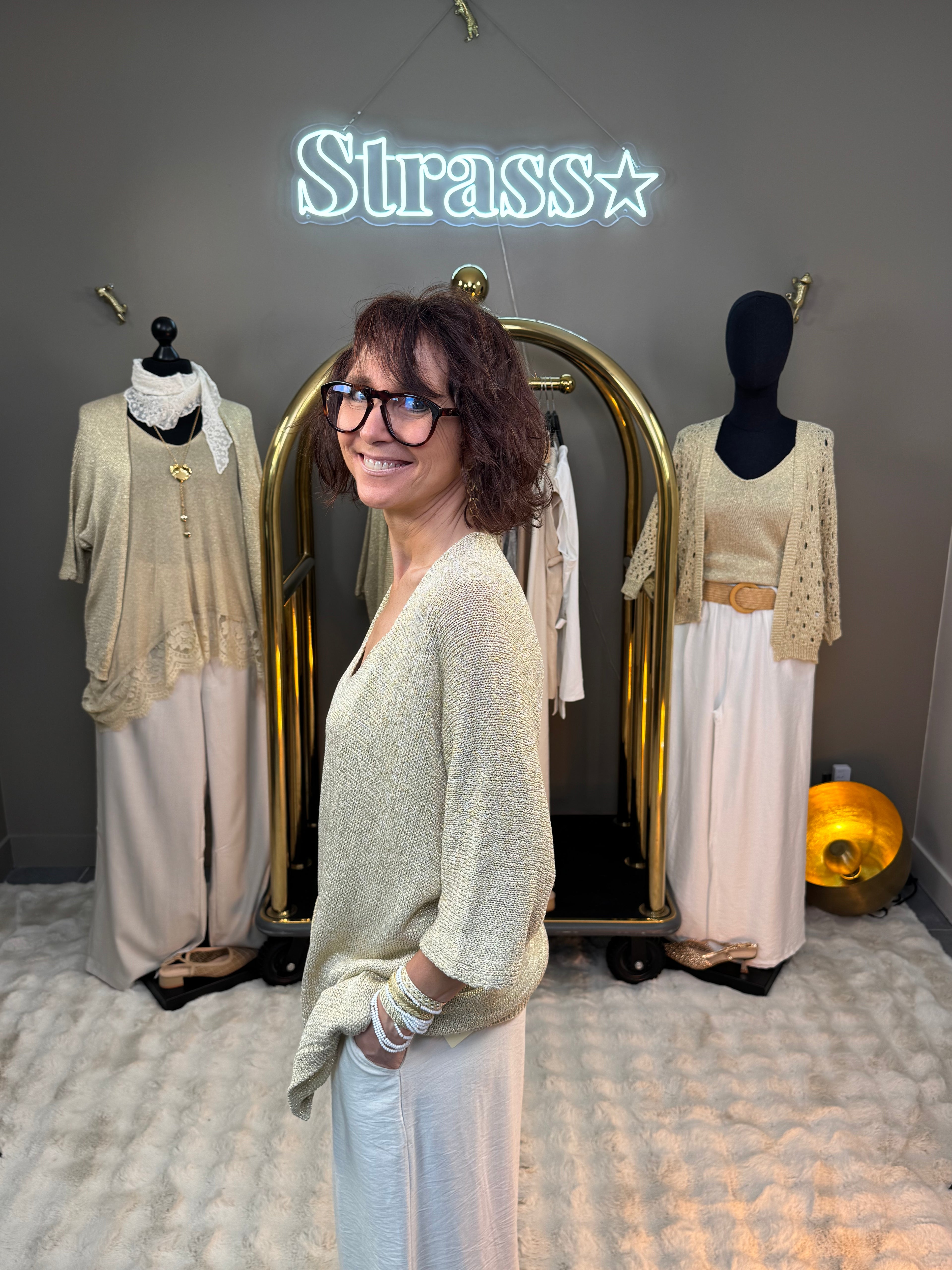 Gilet Lurex Pepito Doré