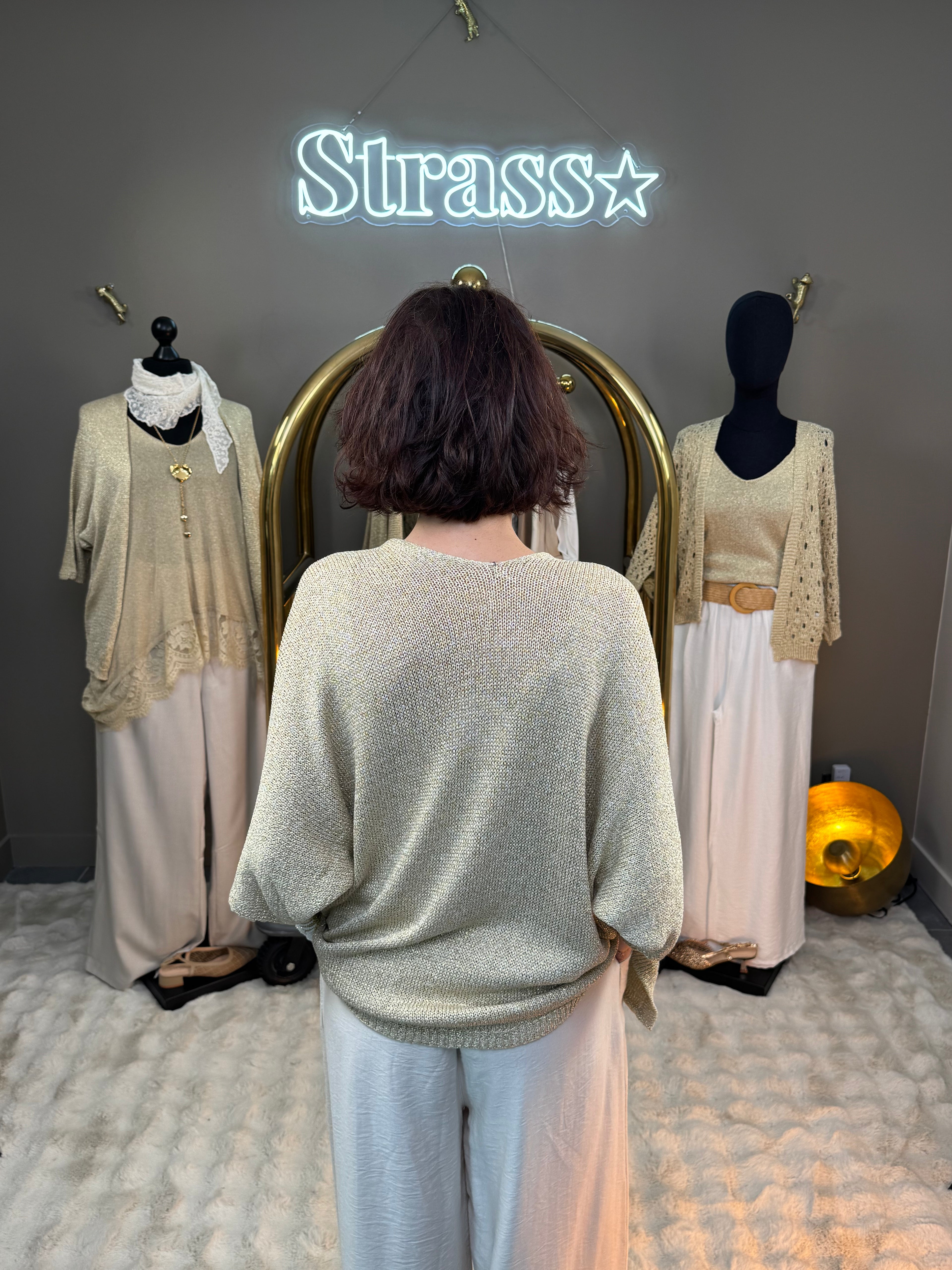 Gilet Lurex Pepito Doré