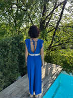 Combinaison V Bleue Roi
