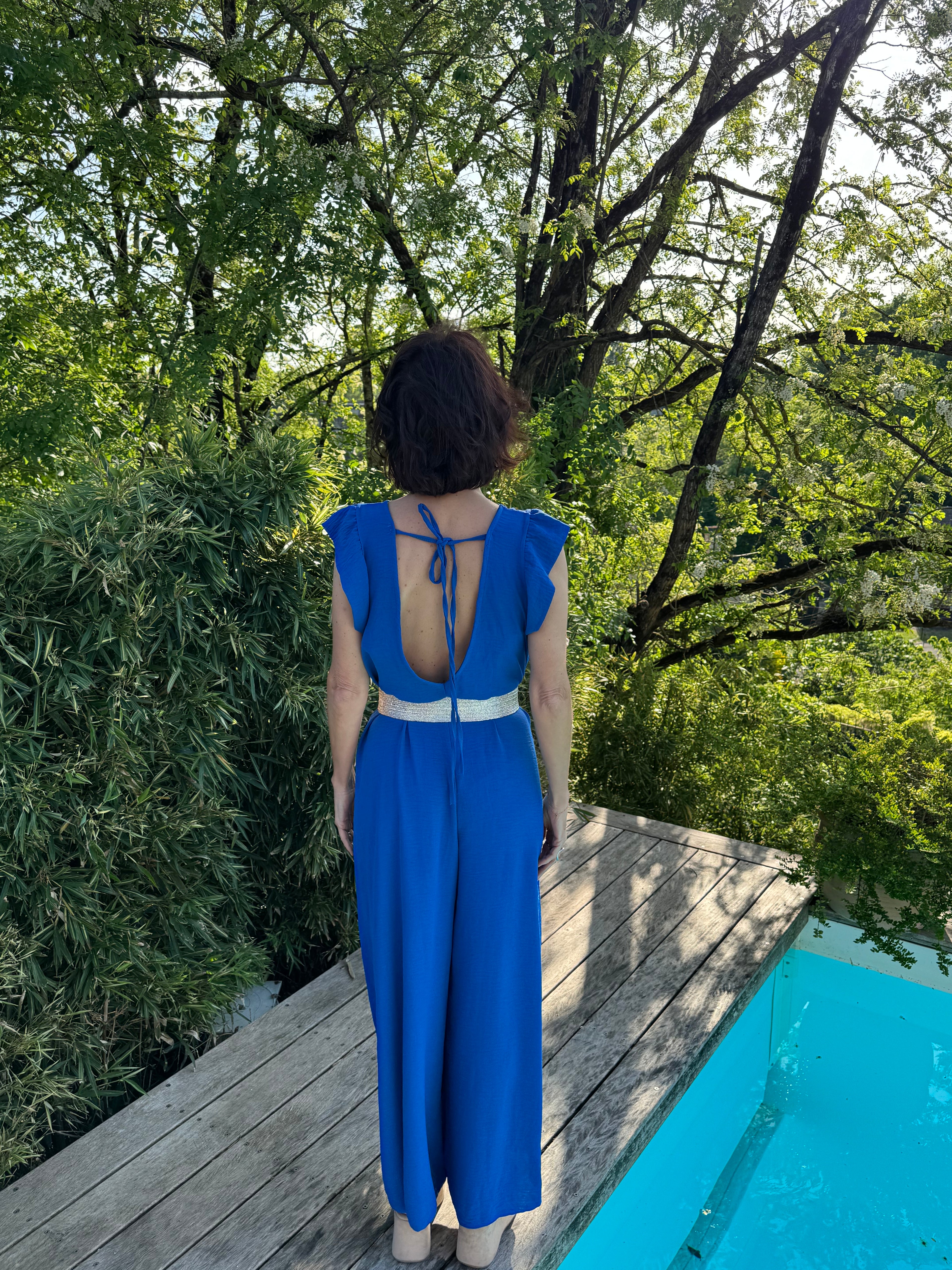 Combinaison V Bleue Roi