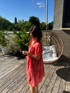Robe Voile Légère Corail