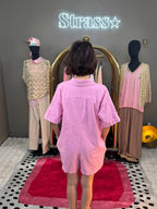 Combinaison Short Aix Rose