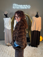 Manteau Faux Vison Capuche