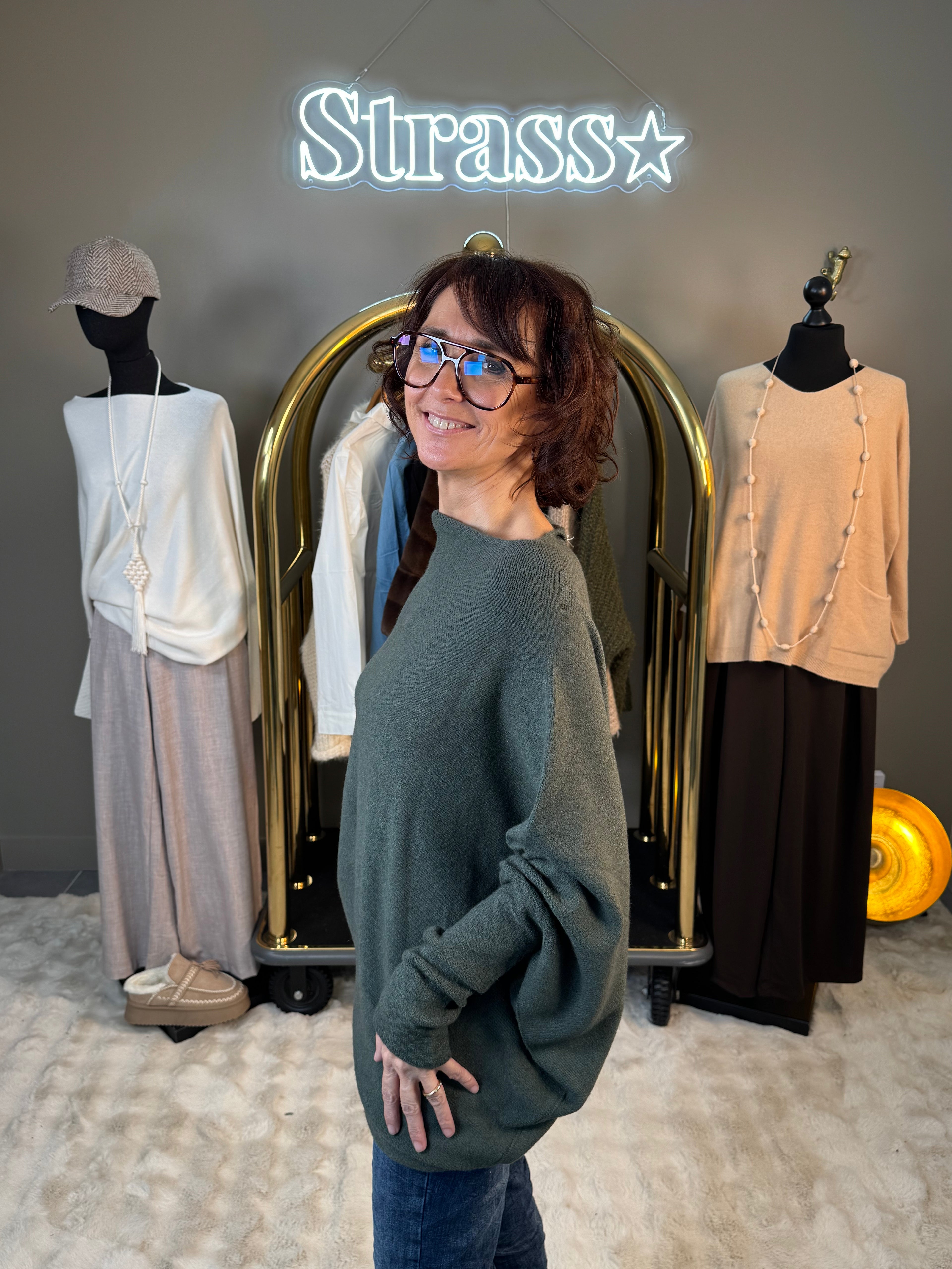 Pull Max Asymétrique Kaki