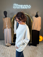 Pull Max Asymétrique Écru