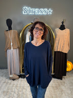 Pull Max Poche Bleu Marine