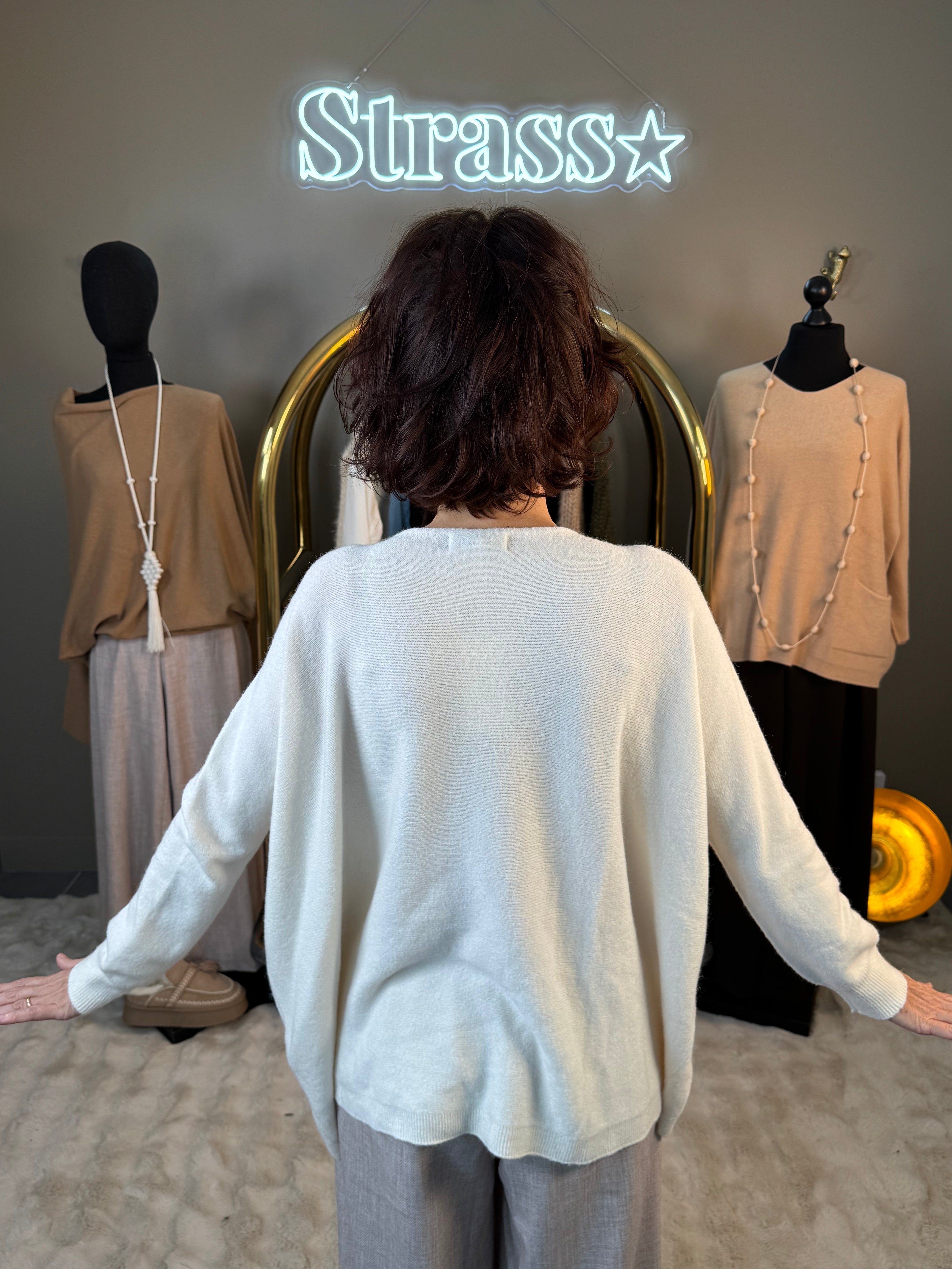 Pull Max Poche Écru