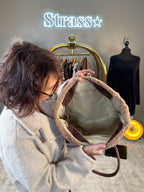 Sac Cabas Mouton Retourné Choco