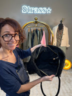 Sac Cabas Mouton Retourné Noir