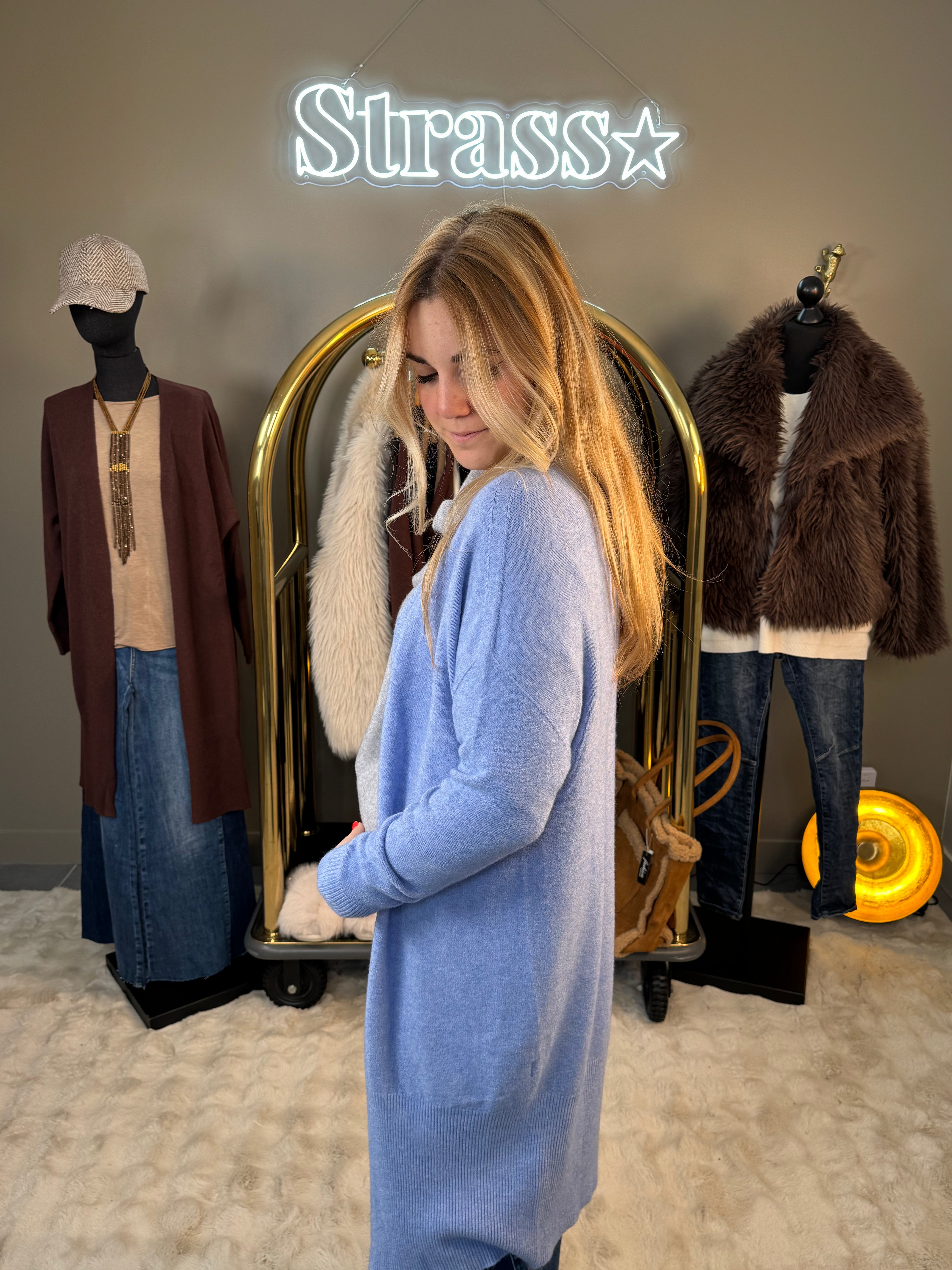 Gilet Mi-Long Max Bleu Ciel