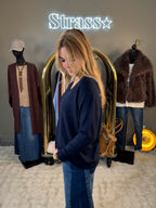 Pull Max V Bleu Marine