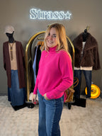 Pull Max Col Montant Fuschi