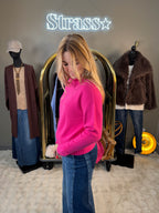 Pull Max Col Montant Fuschi