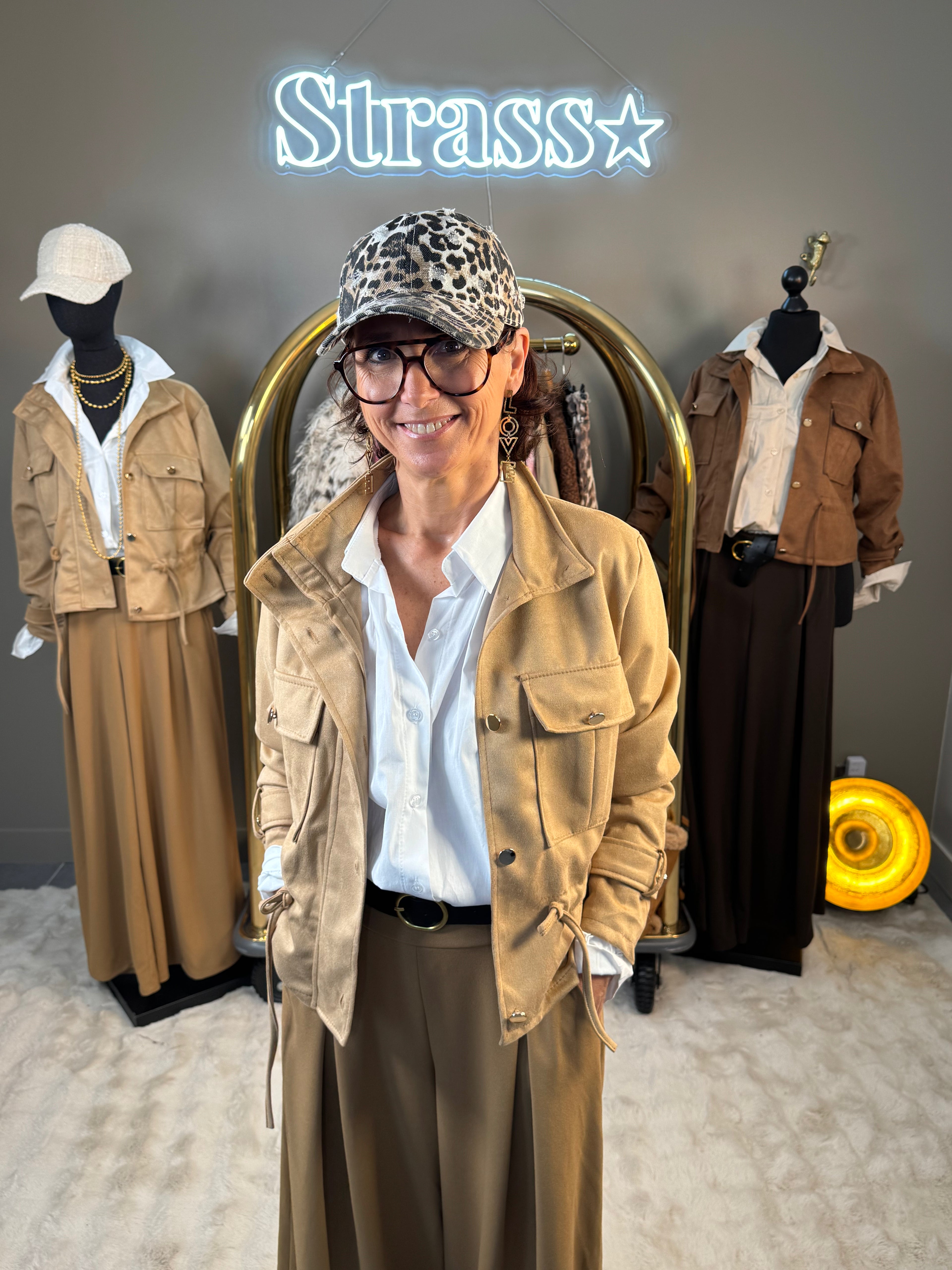 Veste Suédine Camel