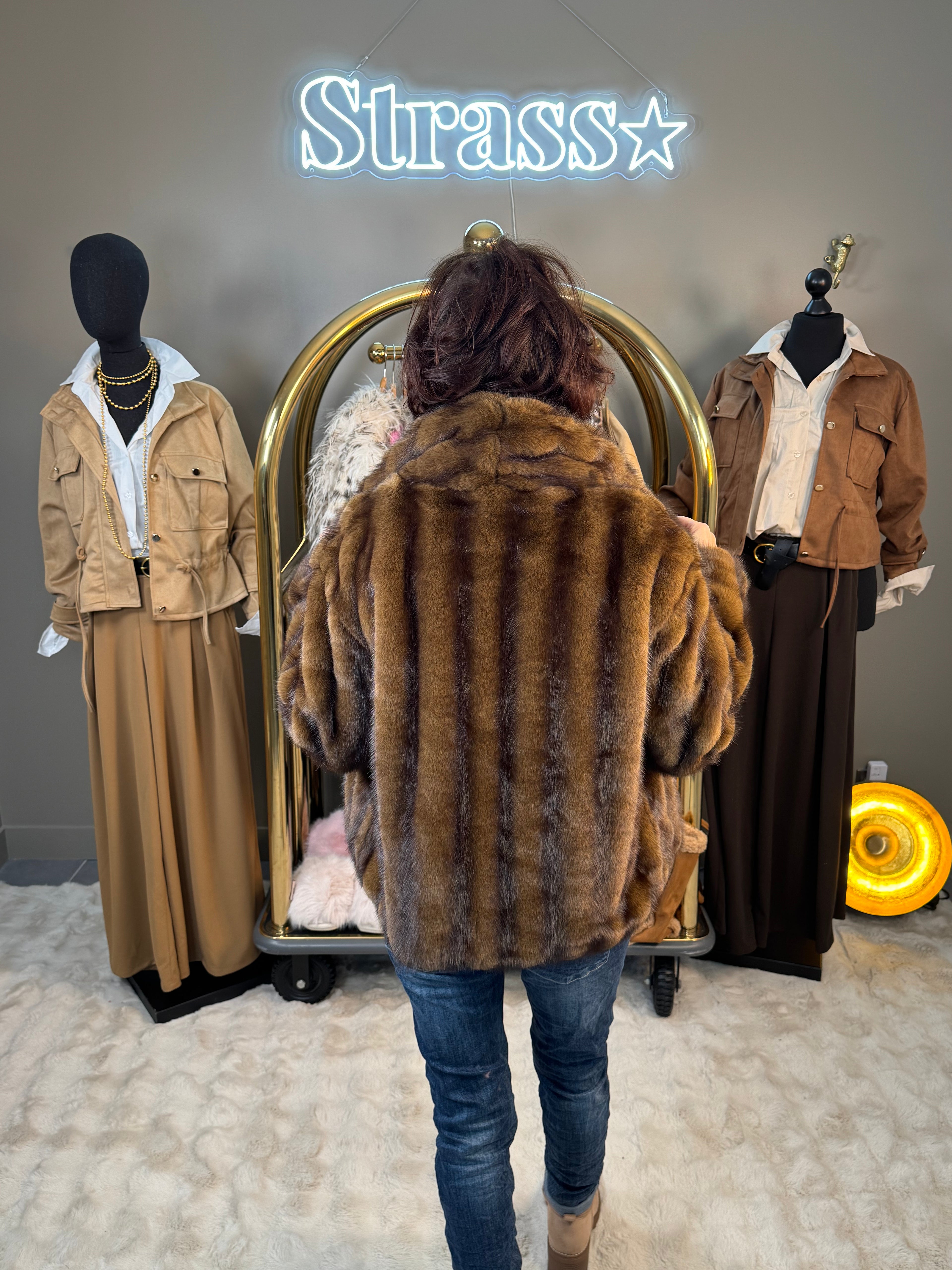 Manteau Court Faux Vison