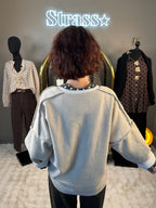 Sweat Coutures Apparentes Beige