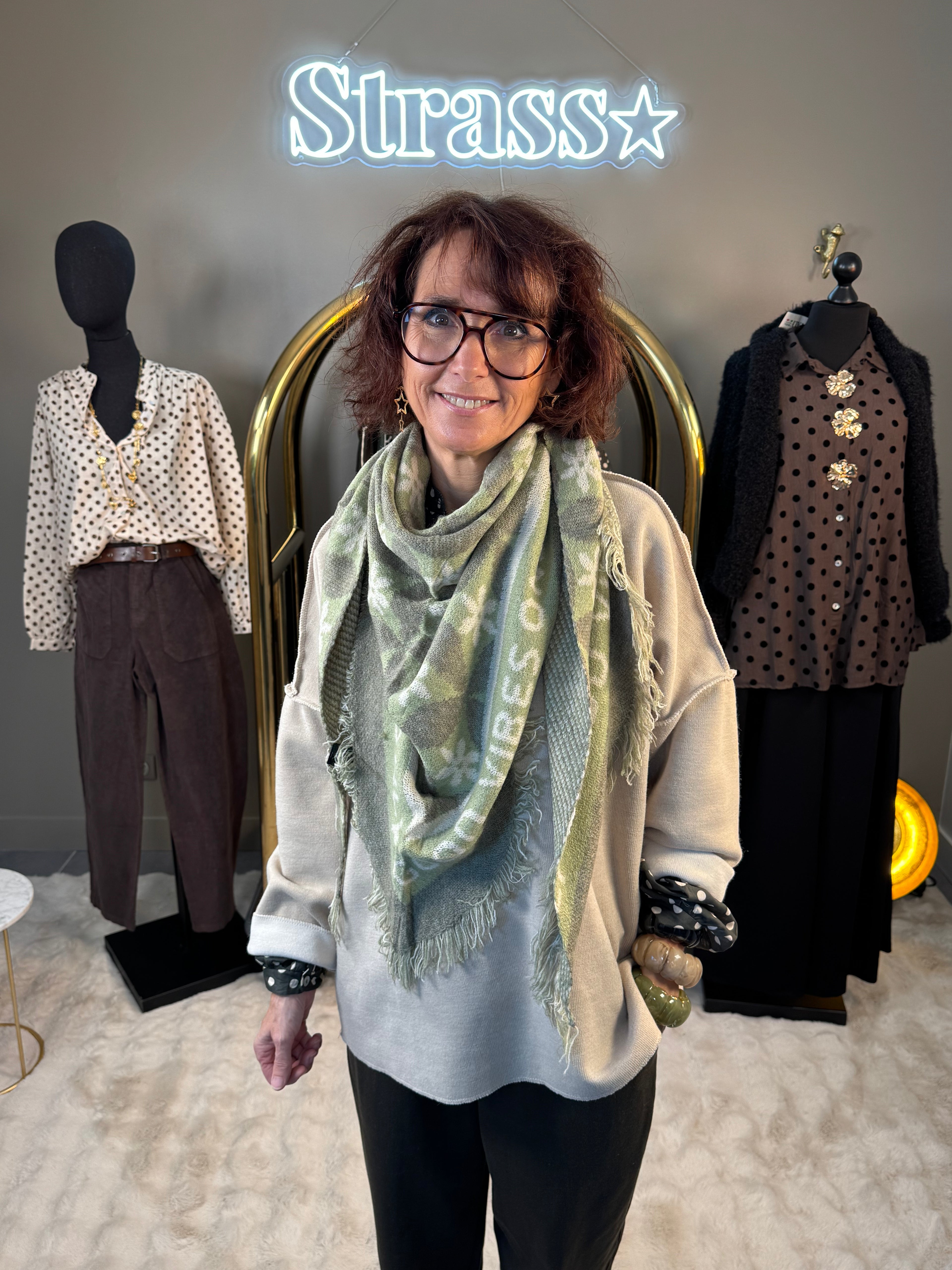 Écharpe Good Vibes Only Kaki